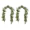 Glitzhome® 6ft Christmas Greenery PE Cedar Garland with Red Berries, 2ct.
